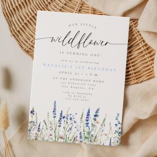 Invitation Anniversaire de Prairie de Fleur Sauvage Fantaisis
