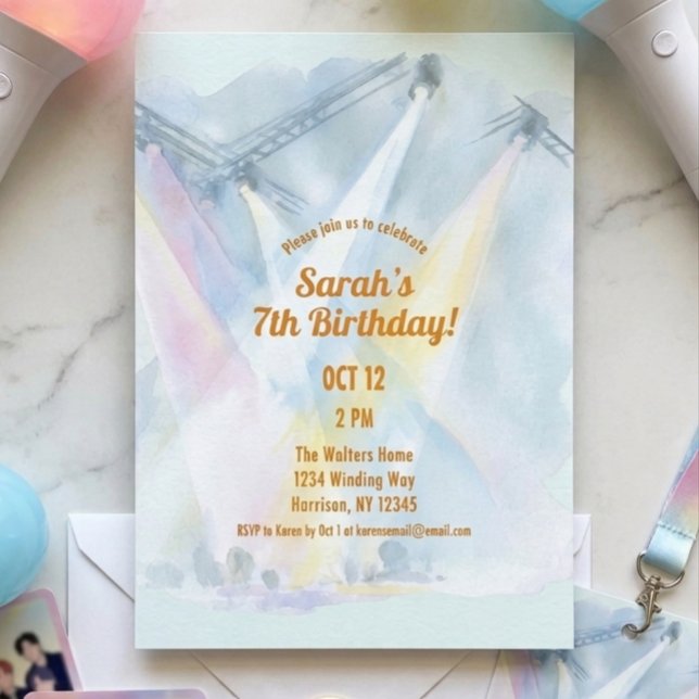 Invitation Anniversaire de préadolescent de K Pop (Créateur téléchargé)