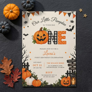 Invitation Anniversaire de première année Halloween effrayant