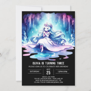 Invitation Anniversaire de Princesse Minimaliste Magique