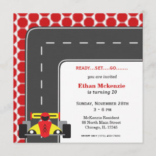 Invitation Anniversaire de Racecar