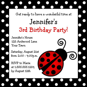 Invitations Faire Part Cartes D Anniversaire Coccinelle Zazzle Fr