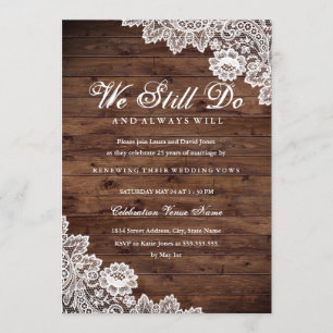 Invitation Anniversaire de renouvellement de la dentelle de b
