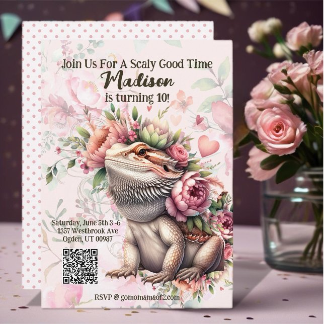 Invitation Anniversaire de Reptile Lizard (Are you ready to throw an unforgettable birthday bash for your reptile enthusiast?
)