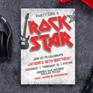 Invitation Anniversaire de Rockstar