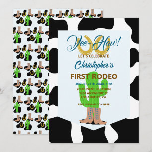 Invitation Anniversaire de Rodéo de Cowboy Occidental