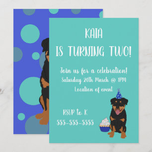 Invitation Anniversaire de Rottweiler