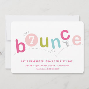 Invitation Anniversaire de saut pour enfants