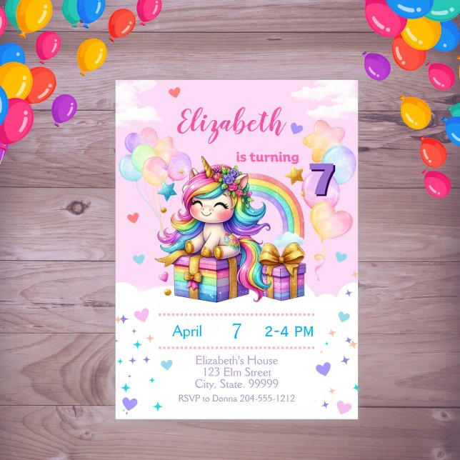 Invitation Anniversaire de Shimmer personnalisée (Créateur téléchargé)