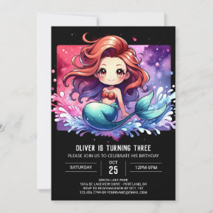Invitation Anniversaire de sirène Dreamy