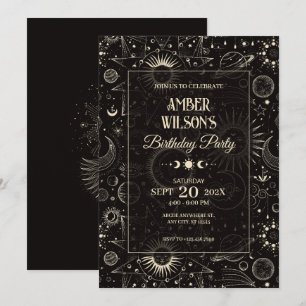 Invitation Anniversaire de soleil de lune astrologique