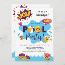 Anniversaire de Splash / 3D emoji / Pool party