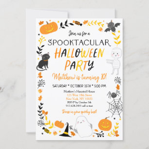 Invitation Anniversaire de Spooktacular d'Halloween