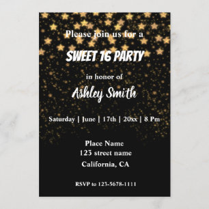 Invitation Anniversaire de Star Starry Overlay