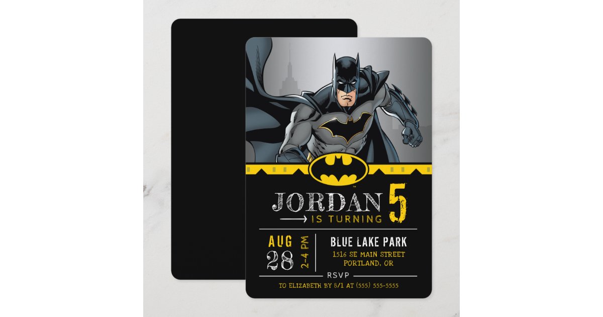 Invitation Anniversaire De Tableau De Batman Joyeux Zazzle Fr