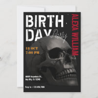 Anniversaire de tête de crâne esthétique foncé