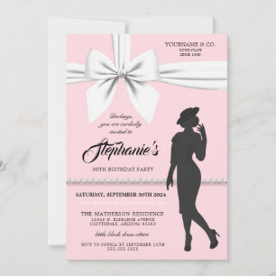 Invitation Anniversaire de Tiffany rose pâle