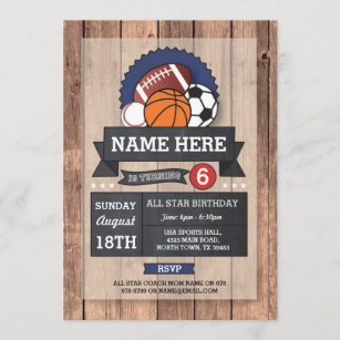 Invitations Faire Part Cartes Anniversaire Rugby Zazzle Fr