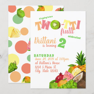 Invitation Anniversaire de Twotti Frutti