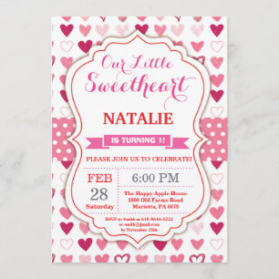 Invitation Anniversaire de Valentine notre petit amoureux