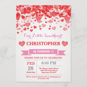 Invitation Anniversaire de Valentine notre petit amoureux