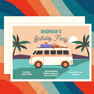 Invitation Anniversaire de van Retro