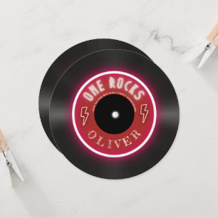 Invitation Anniversaire de vinyle rétro