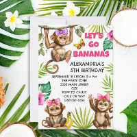 Anniversaire d'enfant singe jungle coloré Go Banan