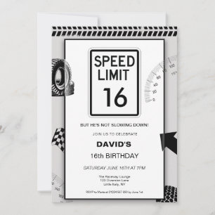 Invitation Anniversaire des 16 ans de Speed Limit Boy