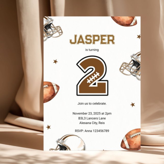 Invitation Anniversaire des 2 ans de Modern Football (Football 2nd Birthday Party Invitation)