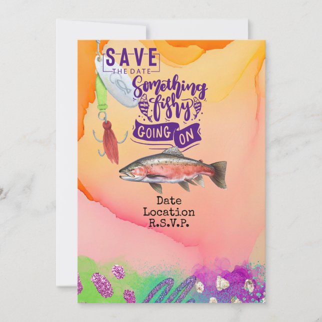 Invitation Anniversaire des amoureux de la pêche avec l'aquar (Devant)