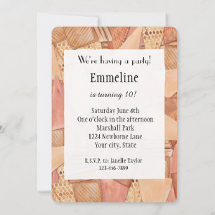 Invitation Anniversaire des cônes de glace