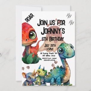 Invitation Anniversaire des dinosaures, Volcan
