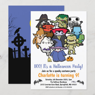 Invitation Anniversaire des enfants d'Halloween