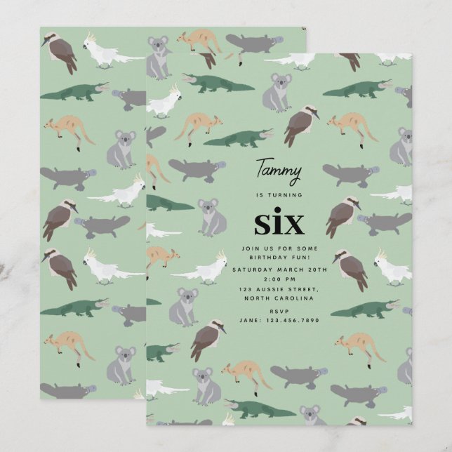 Invitation Anniversaire des Eucalyptus (Devant / Derrière)