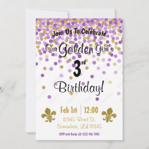 Invitation Anniversaire des Golden Girls