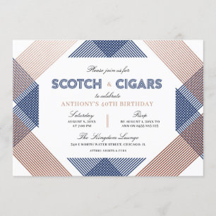 Invitation Anniversaire des hommes de Scotch et Cigars