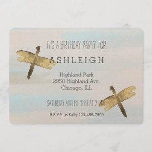 Invitation Anniversaire des libellules aurifères