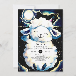 Invitation Anniversaire des moutons de saumons de saumons de