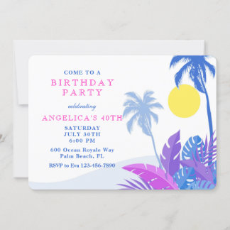 Invitation Anniversaire des palmiers en mouvement