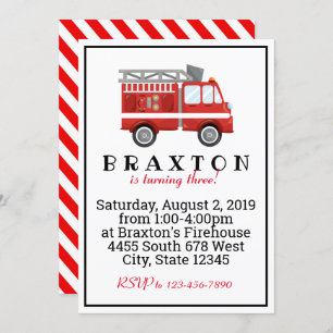 Invitation Anniversaire des pompiers