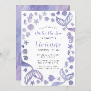 Invitation Anniversaire des sirènes marines