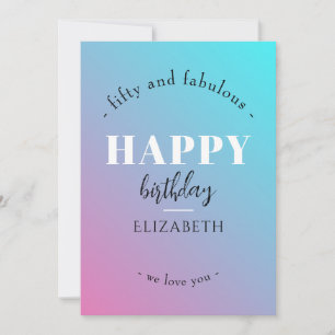 Invitation Anniversaire Design minimaliste aux couleurs paste