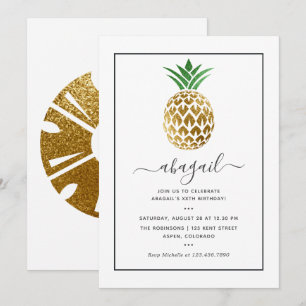 Invitation Anniversaire d'été à l'ananas