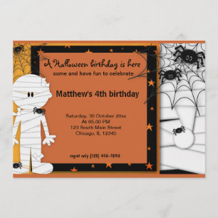 Invitation Anniversaire d'Halloween