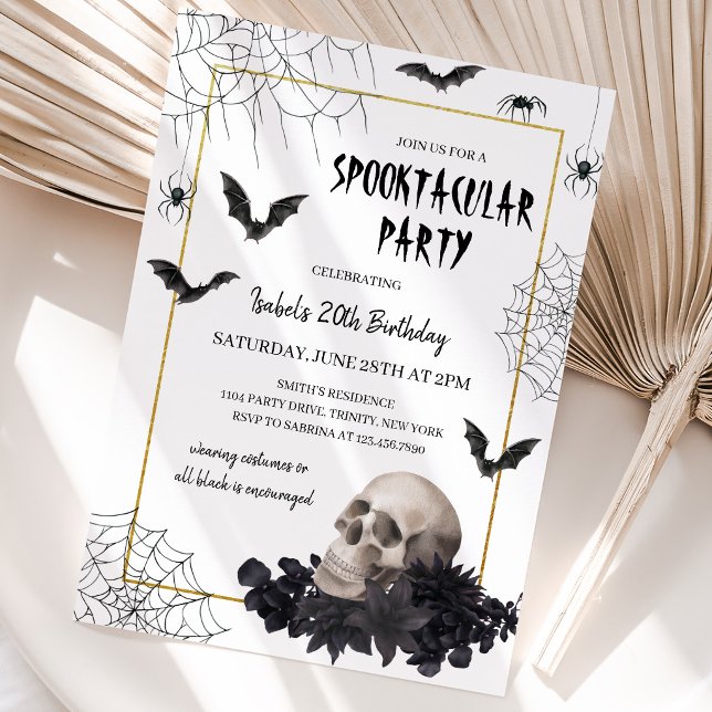 Invitation Anniversaire d'Halloween Crâne Spécial (Créateur téléchargé)