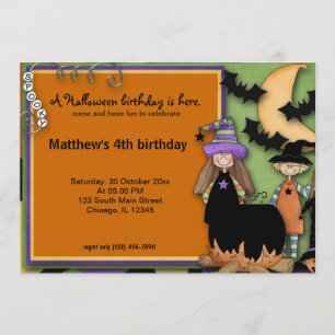 Invitation Anniversaire d'Halloween éffrayant