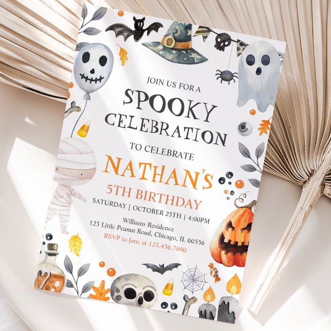 Invitation Anniversaire d'Halloween effrayant (Créateur téléchargé)