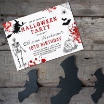 Anniversaire d'Halloween effrayant