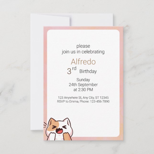 Invitation Anniversaire d'Halloween simple (Devant)